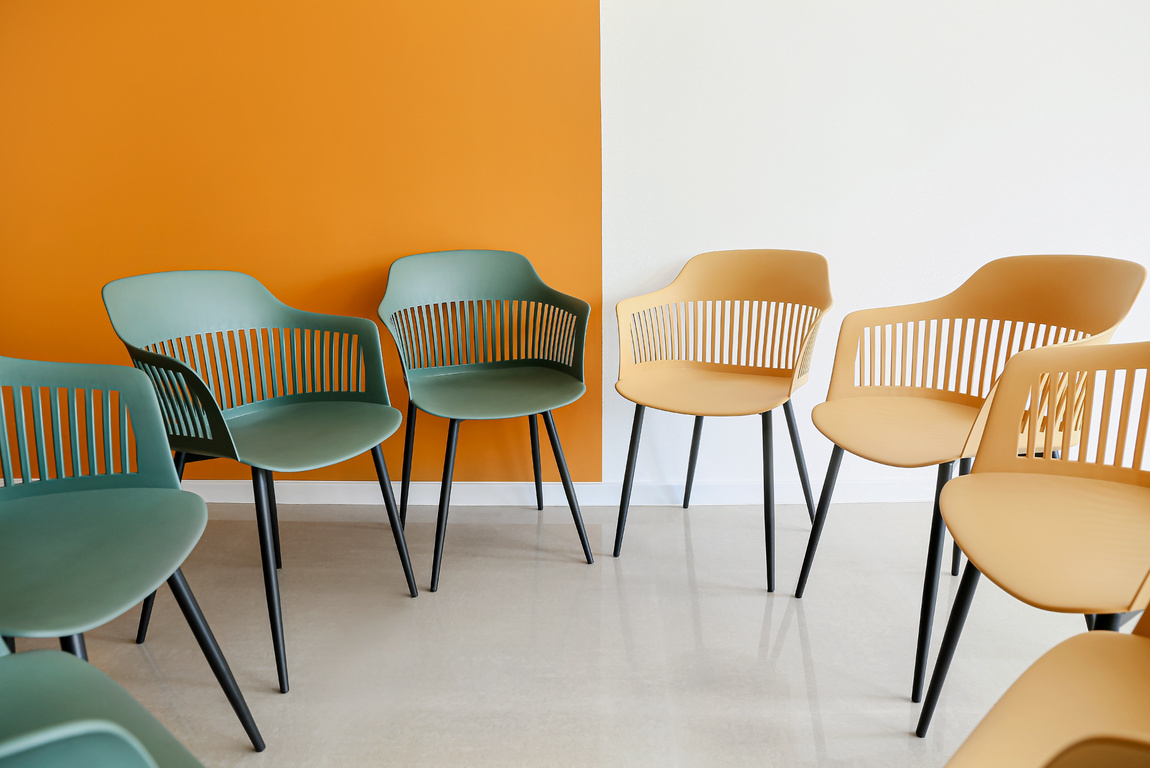 Chairs Prepared for Group Therapy in Psychologist's Office